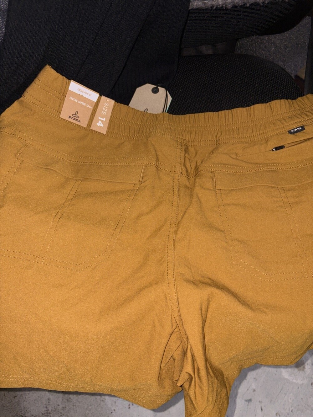 PrAna WOMENS HALLE SHORTS II SIZE 14 Antique Bronze 5” Inseam NWT $75 - Picture 7 of 10